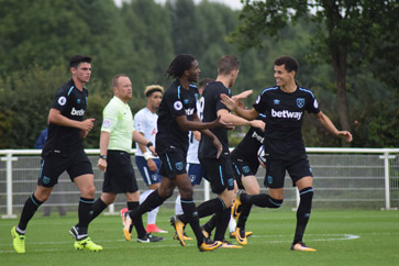 The Hammers celebrate their equaliser