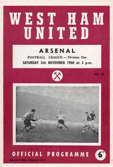 Arsenal programme 1960