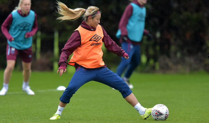 Cho So-hyun in training for West Ham United