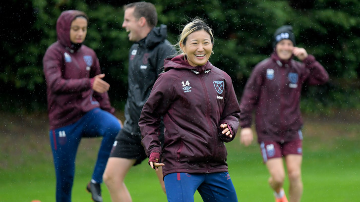 Cho So-hyun in training for West Ham United