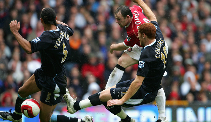James Collins versus Manchester United in 2007
