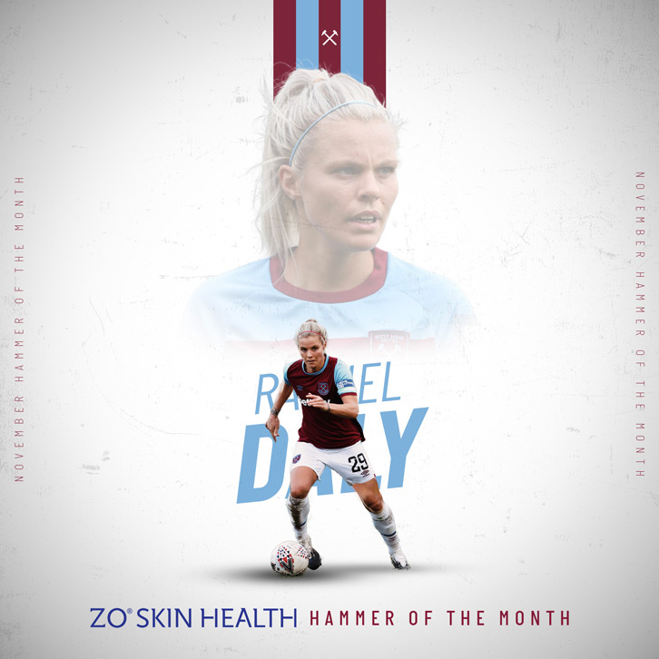 Rachel Daly voted ZO Skin Health Hammer of the Month