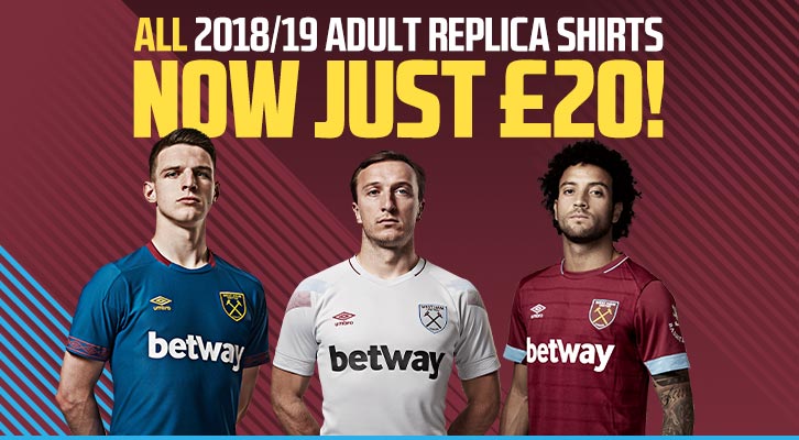 All 2018/19 replica kits are now just £20 graphic