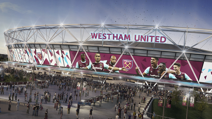 Digital screen installation begins | West Ham United F.C.