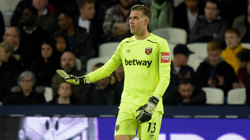 Adrian in action against Bolton