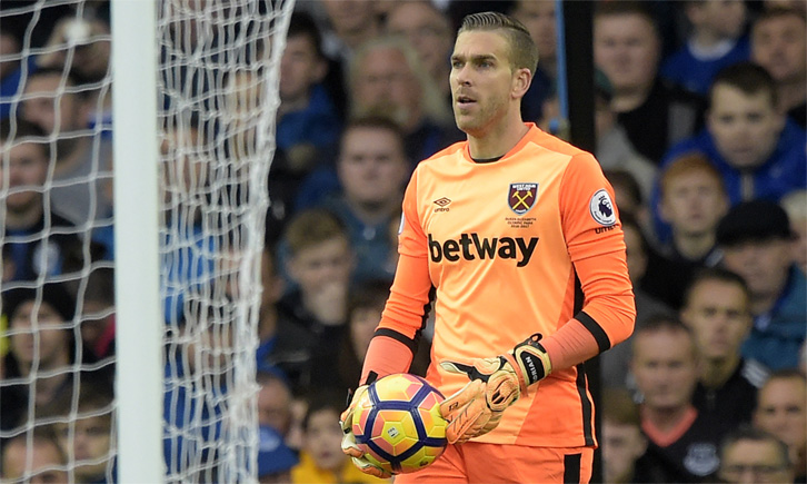 Adrian against Everton