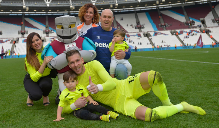 Adrian with his family at London Stadium