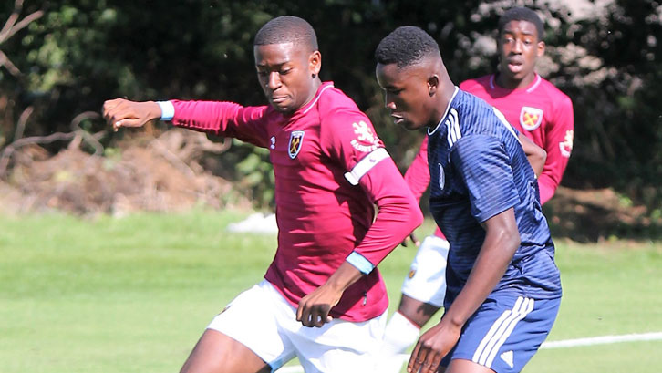 Ajibola Alese in action against Fulham U18s