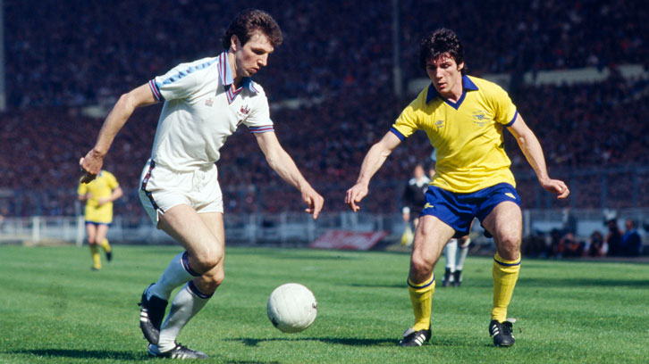 Alvin Martin in action during the 1980 FA Cup final