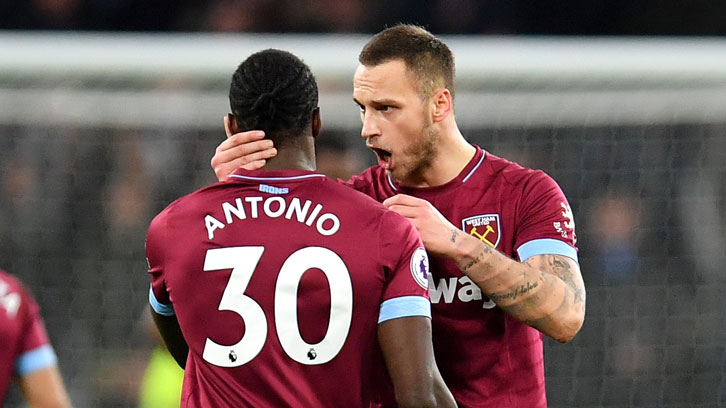 Michail Antonio and Marko Arnautovic