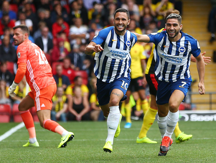 Florin Andone and Neal Maupay both scored at Watford last weekend