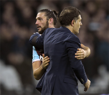 Andy Carroll and Slaven Bilic