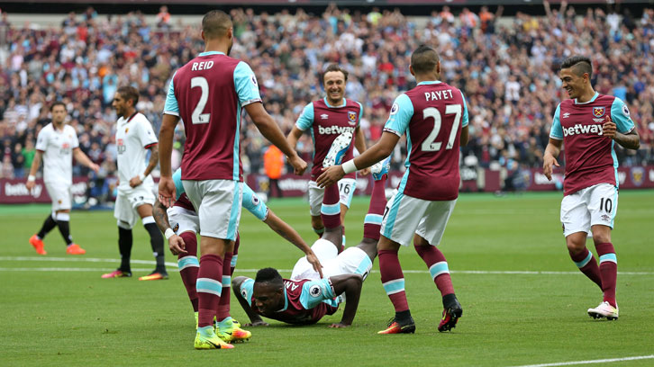 It is 18 months since Michail Antonio scored twice against Watford and celebrated with the Worm