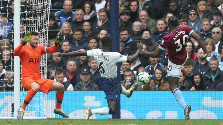 Michail Antonio scores the winner at Tottenham Hotspur