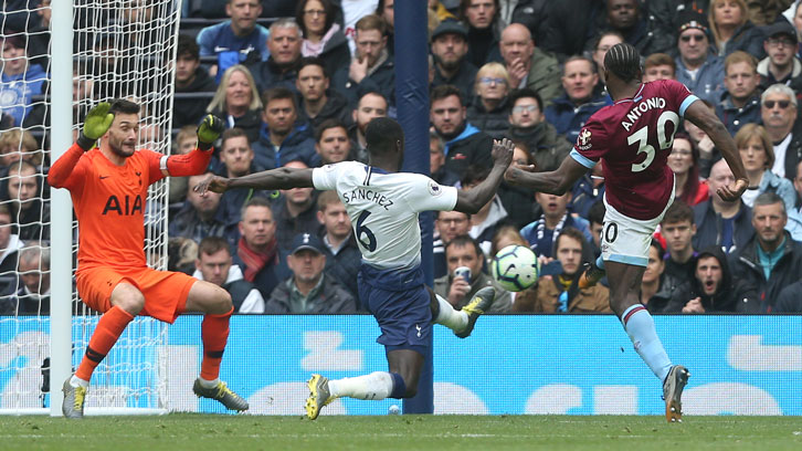 Michail Antonio scored West Ham United's winner at Tottenham Hotspur in April