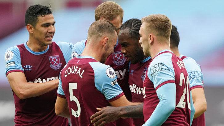 Michail Antonio celebrates