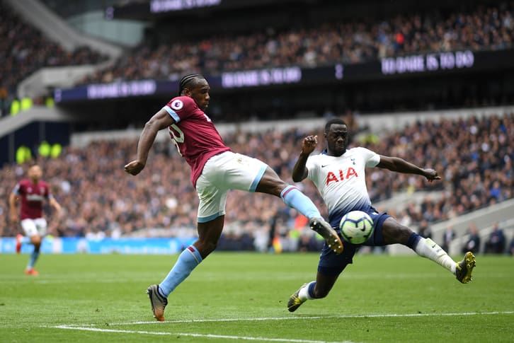 Michail Antonio scores at Spurs