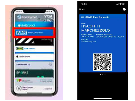 Covid pass via Apple/Android Wallet