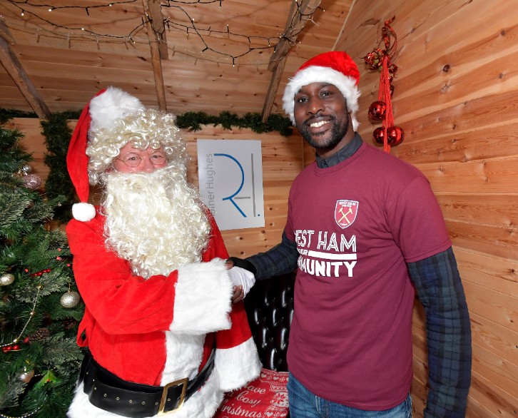 Carlton Cole with Santa Claus