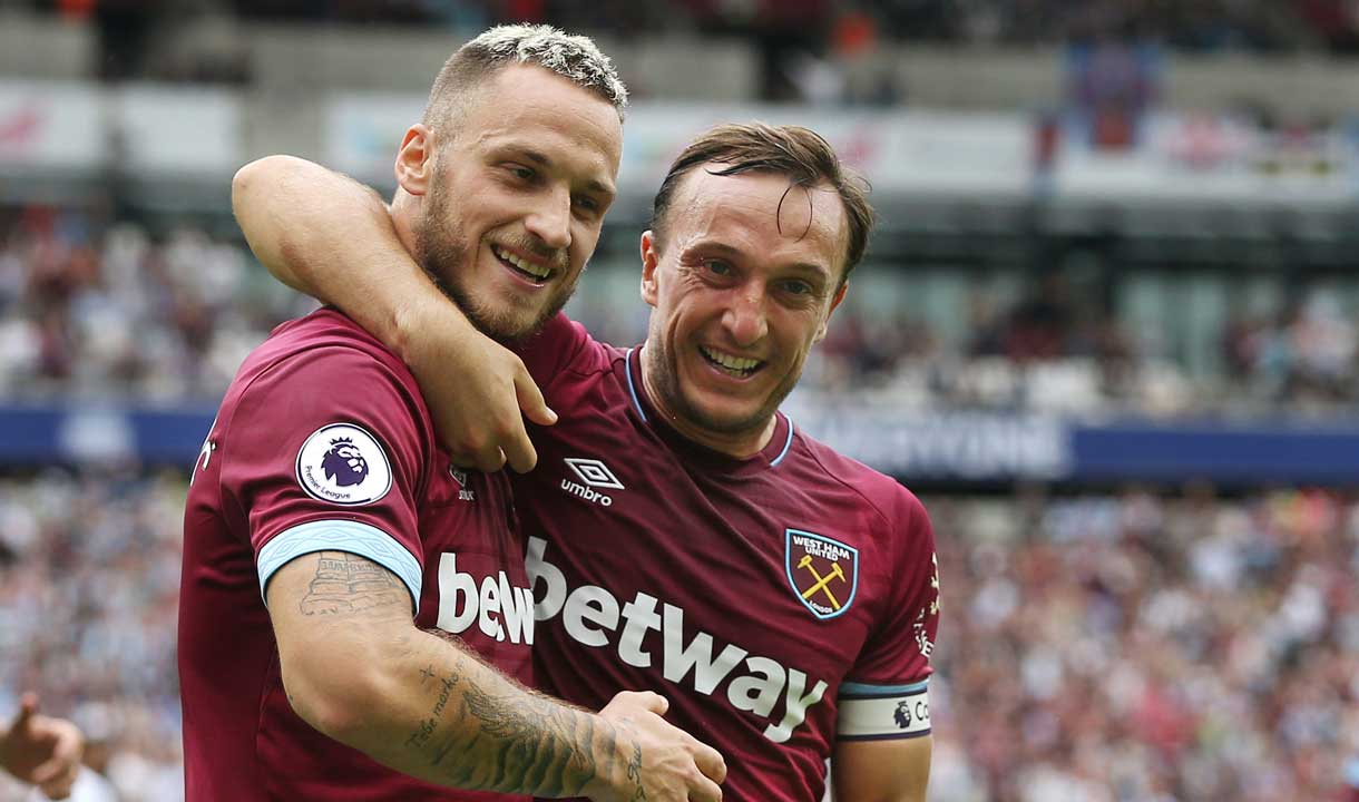 Marko Arnautovic with Mark Noble