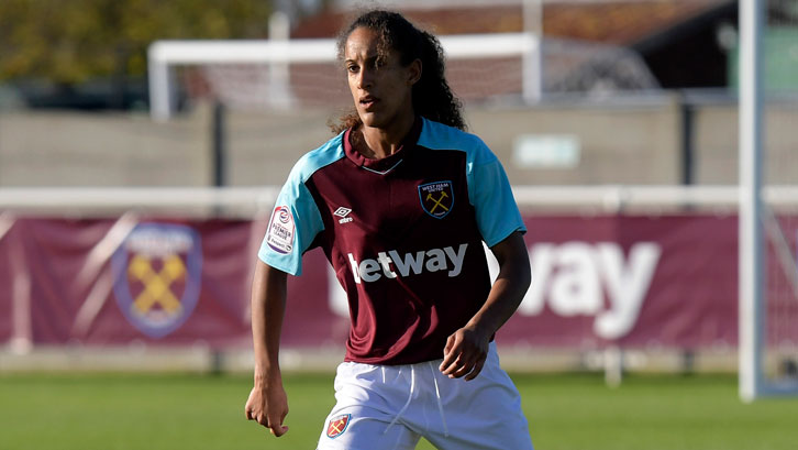 Chenise Austin is West Ham United Ladies' penalty-taking centre-half