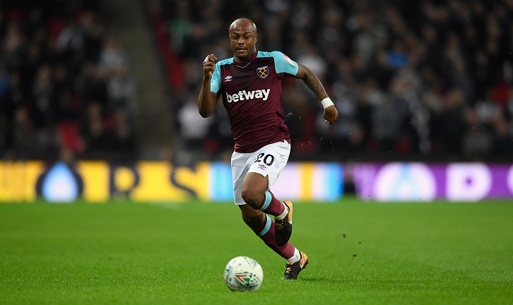 Andre Ayew sprinted further than any other player at Wembley