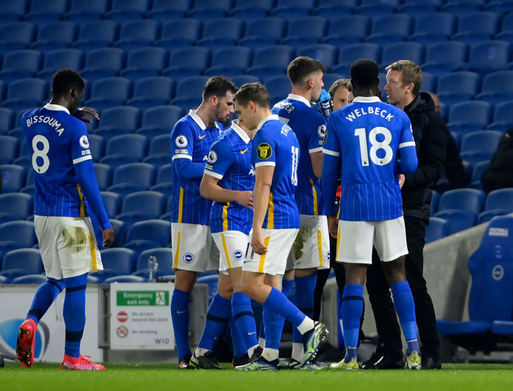 Graham Potter and his Brighton players