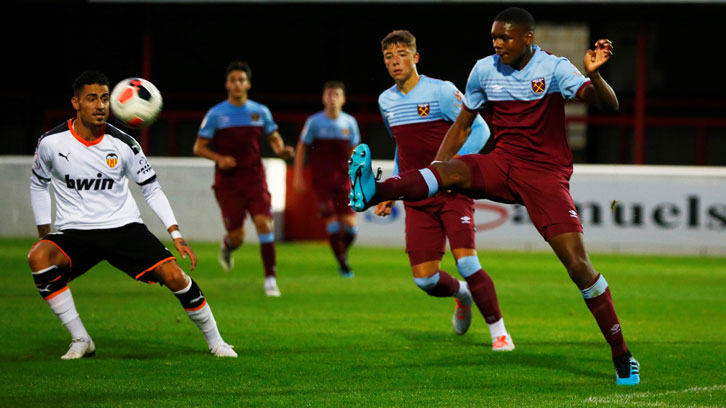 Jamal Baptiste in action against Valencia