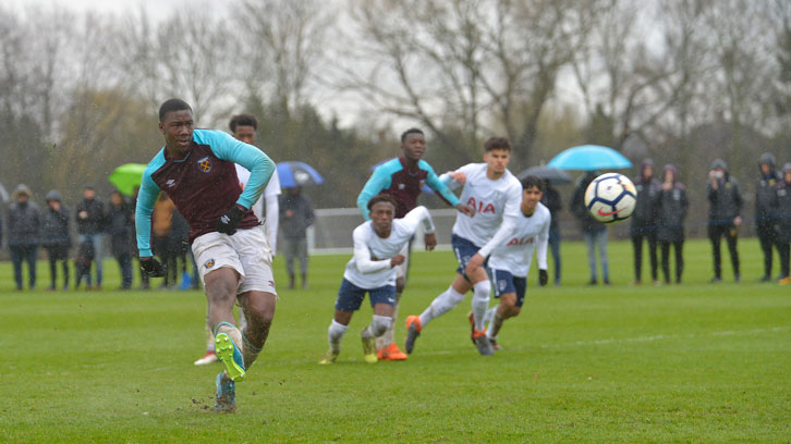Korrey Henry's penalty helped the Hammers secure a superb victory over Tottenham Hotspur