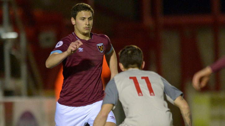 Kristijan Belic in action against Liverpool U23s