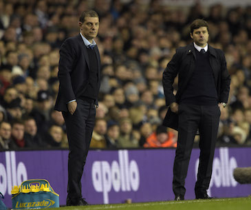Bilic watches his players at White Hart Lane