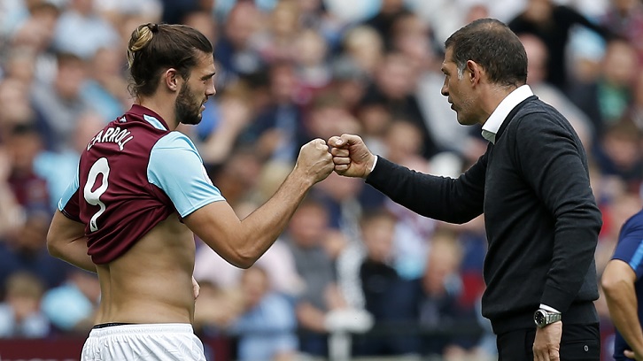 Andy Carroll and Slaven Bilic