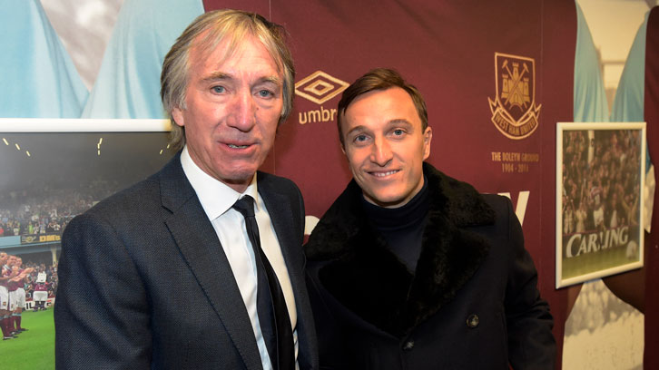 Billy Bonds with Mark Noble at the Boleyn Ground