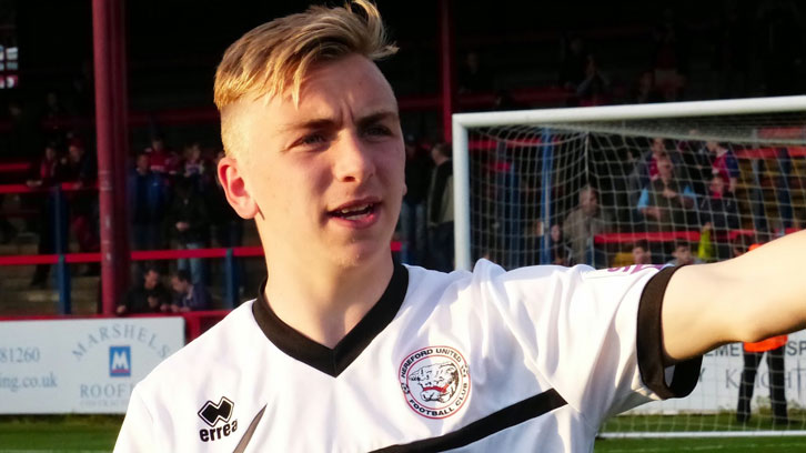 Jarrod Bowen in Hereford United colours