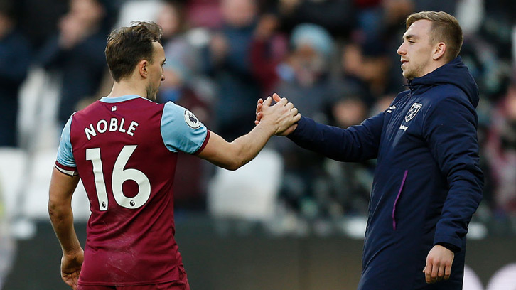 Jarrod Bowen and Mark Noble