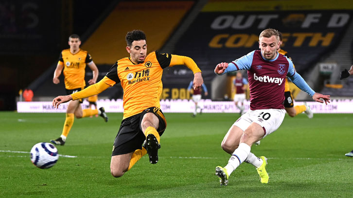 Jarrod Bowen scores at Wolves