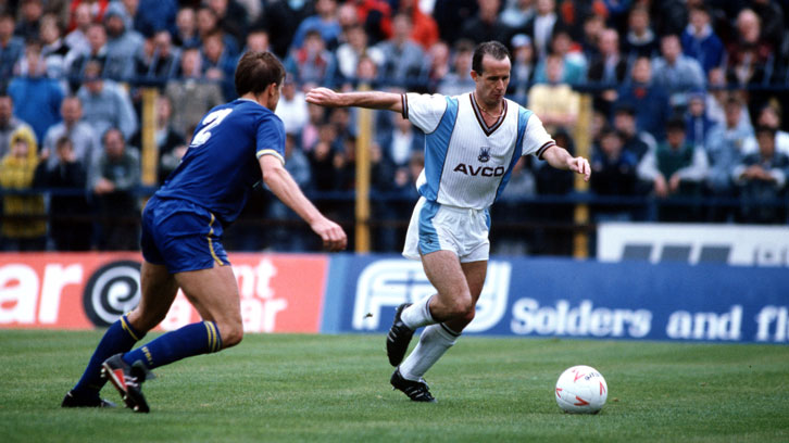 Liam Brady in action for West Ham United