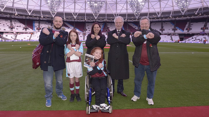 The Lawrance family were welcomed by Joint-Chairman David Gold