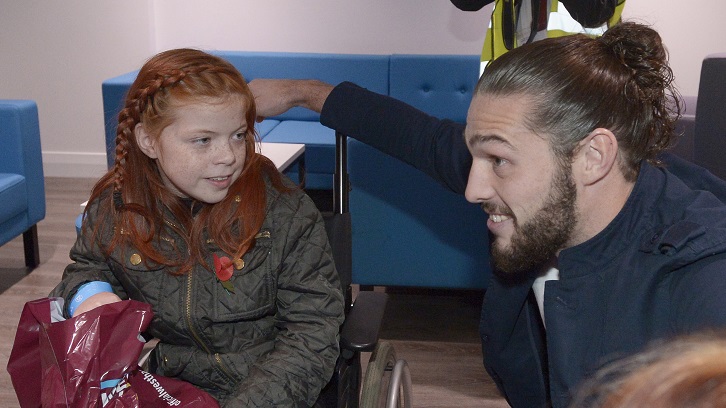 Andy Carroll welcomed Brooke to London Stadium