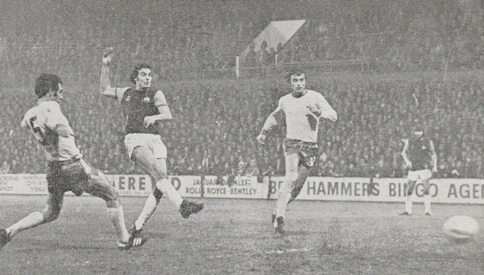 Sir Trevor Brooking scores against Ararat Erevan