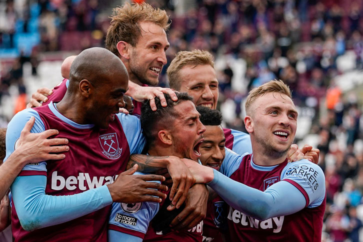 West Ham celebrate against Southampton