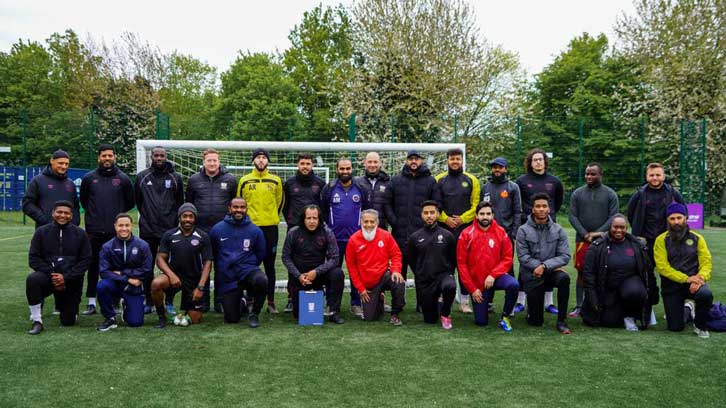 Rashid Abba with South Asian coaches