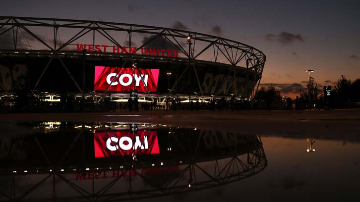 London Stadium at night