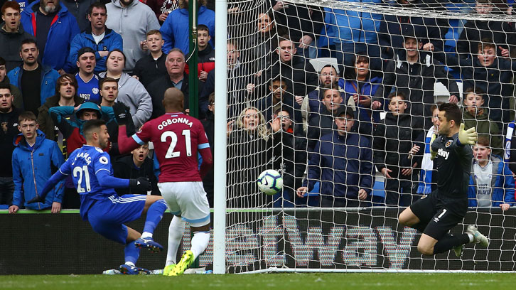 West Ham United slumped to a fifth defeat in six away matches at Cardiff City
