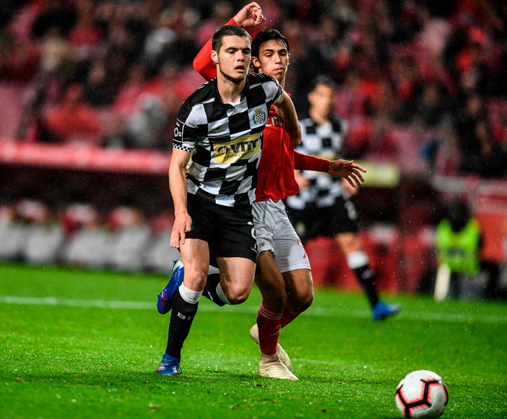 Goncalo Cardoso in action for Boavista against Benfica