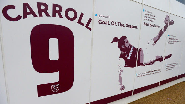 Andy Carroll mural at London Stadium