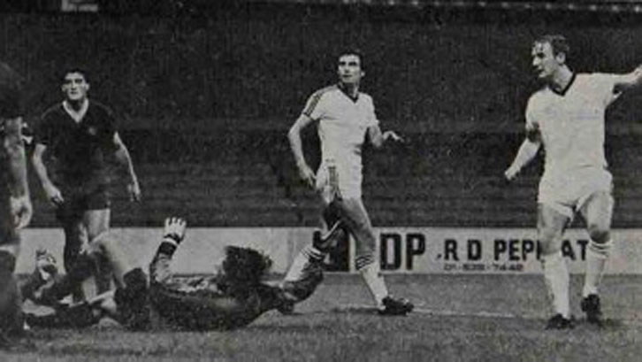 Sir Trevor in action against Castilla behind closed doors in 1980