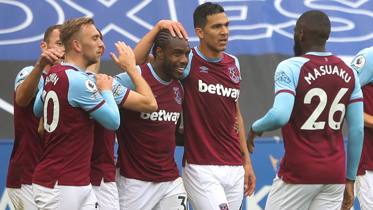 Michail Antonio celebrates