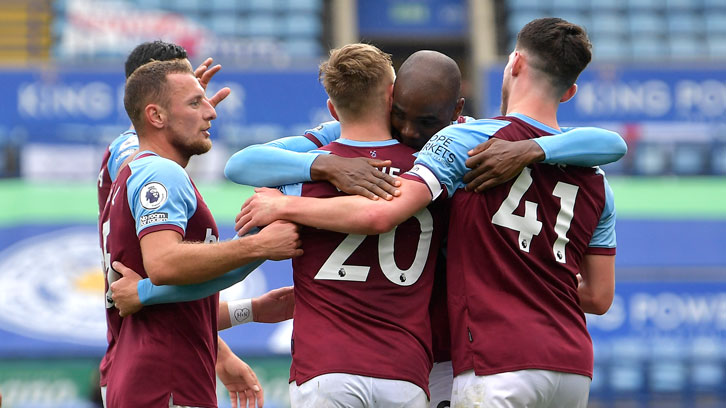 West Ham celebrate against Leicester