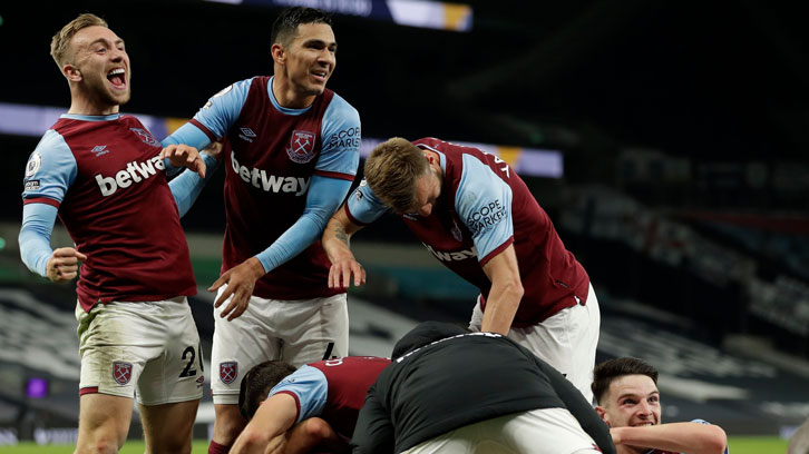 West Ham celebrate against Spurs